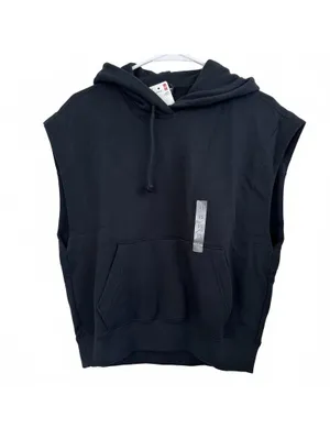 Uniqlo Sweat Sleeveless Hoodie Vest Black NWT XS thumbnail 2
