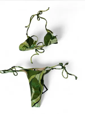 Forplay green and beige camouflage bikini set #camo #swimwear thumbnail 2
