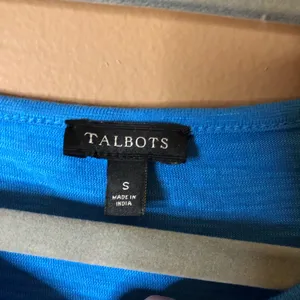 TALBOTS SMOCKED SLEEVE KNIT SHIFT DRESS Blue‎ SIZE Small thumbnail 3