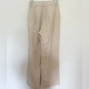 Hollister ultra high rise livvy pants wide leg linen size medium long neutral thumbnail 3