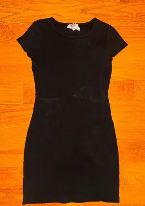 🍎Princess Polly Black Short Sleeve Mini Bodycon Dress thumbnail 1