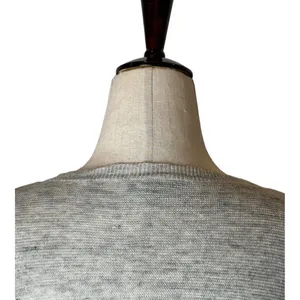 Eileen Fisher Sweater Women Large Gray‎ Organic Linen Dolman Sleeve Pullover thumbnail 4