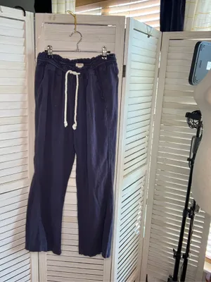 Roxy Pants Linen Beach Blue xl thumbnail 4