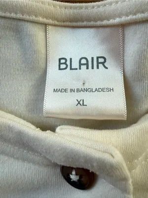 Blair Cream Embroidered Zebra Button Down Shirt XL Grandmacore Safari Animal thumbnail 3
