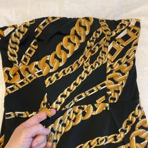 Miroa printed chain strapless dress Black Size M thumbnail 5