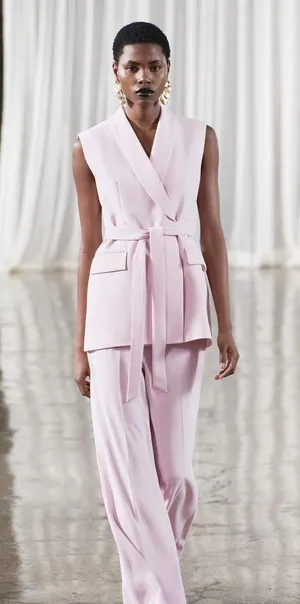 NWT Pink ZW COLLECTION TIED BELTED VEST. Size Medium thumbnail 8