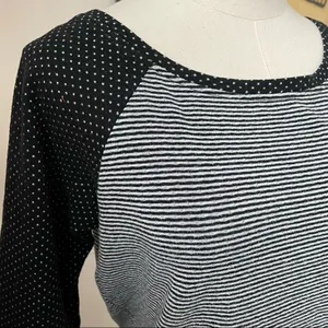 Betsey Johnson Cropped Stripe Polka Dot Top S thumbnail 3