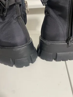 Steve Madden Black Combat Moto Boots with Lace-Up Front Size 8 thumbnail 7