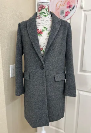 Riley & rae Classic Women's Gray Single-Button Coat thumbnail 1