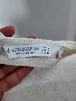 Stradivarius Textured Halter Midi Dress Ivory Size M thumbnail 3