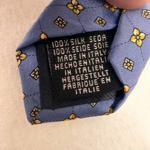 Beaufort Rack Men's Tie Blue Multicolor Silk Italy Geometric Print Necktie thumbnail 6