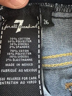 7 For All Mankind Maternity Skinny Jeans Size 26 Dark Wash Full Belly Panel thumbnail 6