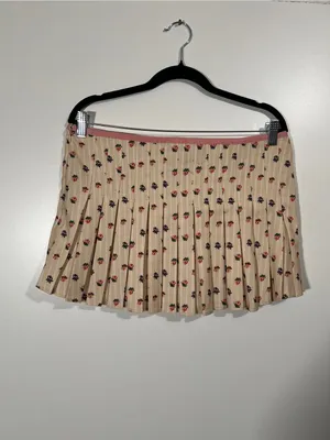 UO Pleated Mini Skirt Kimchi Blue Mumu Size Large Micro Floral thumbnail 5