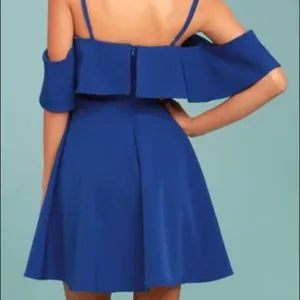 ✨ Royal Blue Off-the-Shoulder Skater Dress✨ thumbnail 3