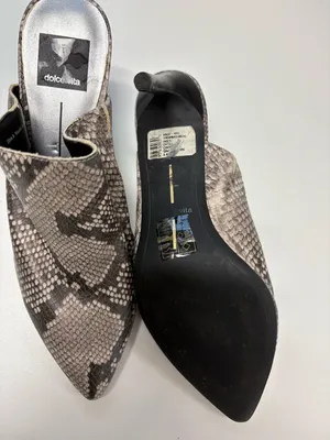 Dolce Vita‎ Women's Stiletto Sandals Snakeskin Pointed Toe Slip On - Size 8. thumbnail 4