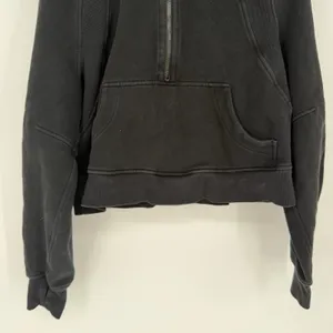 Lululemon Scuba Oversized Half Zip Hoodie Black XS/S Cropped Cotton Terry thumbnail 4