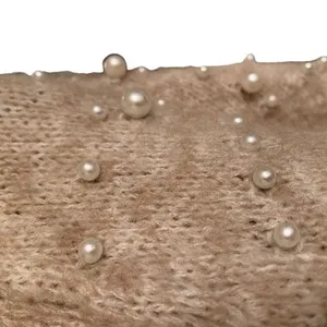 Long Duster With Pearl Accents Tan Size‎ Small thumbnail 3