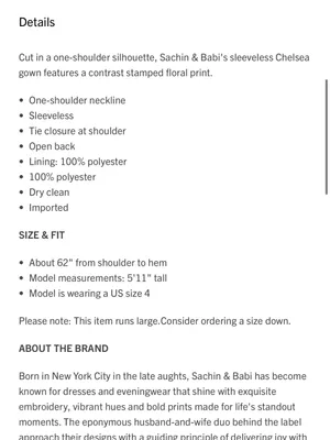 Sachin + Babi Chelsea Floral One-Shoulder Gown thumbnail 3