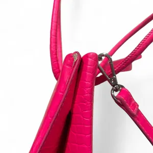 Source Unknown Hot Pink Croc Embossed Mini Tote Bag thumbnail 5