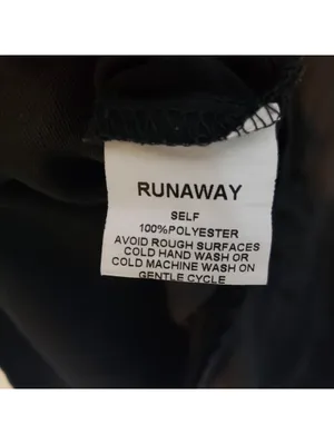Runaway the Label Black Cowl Neck Strappy Satin Slip Mini Dress Sleeveless M thumbnail 4