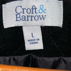Croft & Barrow Black Quilted Velour Women’s Zip-Up Vest Large thumbnail 8