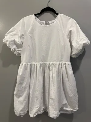 English Factory Short Balloon Sleeve Mini Dress White thumbnail 6