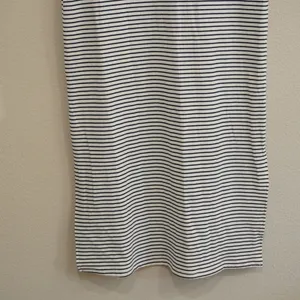 Things Between Maxi Dress Navy White Striped Ribbed Scoop Neck Minimalist Casual thumbnail 4