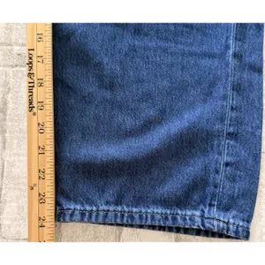 We The Free Blue Button Fly Wide Leg Cropped Jeans Boho Denim Sz 24 thumbnail 5