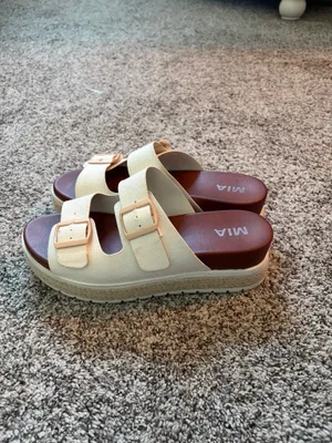 Platform Sandals Tan Size 8.5 thumbnail 4