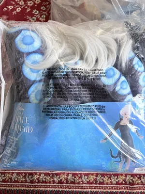 Disney Little Mermaid Ursula Glow in the Dark Costume Adult L NIP thumbnail 4