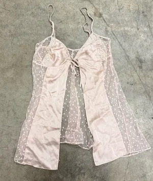Victoria’s secret coquette polka dot satin lace lingerie top thumbnail 1