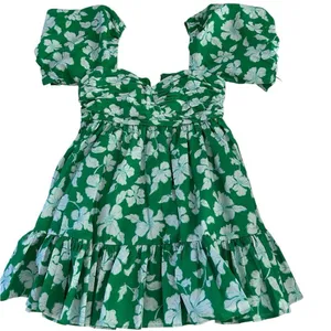 AMUR Martine Mini Dress, Green/White Floral, Size 10, NWT thumbnail 3