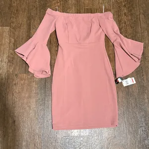 Teeze Me Dress Core Social Mauve Off Shoulder Size 5/6 thumbnail 5