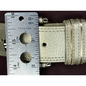 Nine west belt Genuine leather gold y2k small thumbnail 4