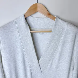 Calia by Carrie Underwood Soft Shawl Collar Jumpsuit Light Grey Heather‎ Large thumbnail 4