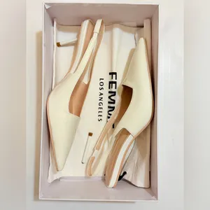 La Femme LE REVOLVE G55 Kitten Heel in White, size 7 thumbnail 10