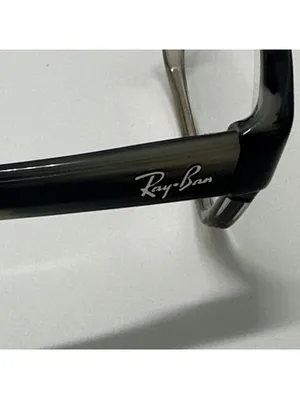 Ray-Ban Rectangular Black and Clear Prescription Glasses Frames with Case thumbnail 9