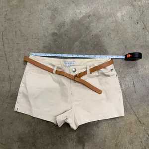Vintage y2k retro Guess tan micro shorts with belt thumbnail 4