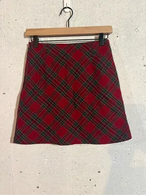 35th & 10th Vintage Wool Blend Plaid Mini Skirt | Size: XS thumbnail 3