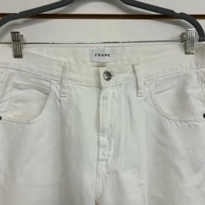 Frame‎ Baggy Denim Le Straight Leg White (Blanc) Jeans 26 100% Cotton thumbnail 5