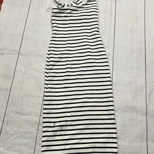 Zara white and black striped midi dress thumbnail 2