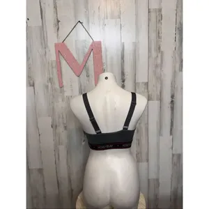 Honeybum Gray Sports Bra Adjustable Straps Logo Band Size M NWT thumbnail 4