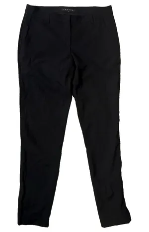 Theory Black Wool Straight Leg Pants Size 4 Zipper Ankle Quiet‎ Luxury Capsule thumbnail 1