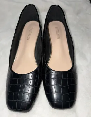 Youngshow faux crocodile block heels Black Size 9 thumbnail 1