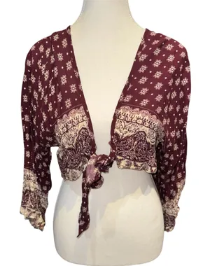 Boho tie front top  thumbnail 1