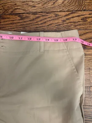 NWT Old Navy Essential Stretch Wide Leg Trouser Dress Pants Khaki Tan Size 14 thumbnail 5