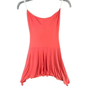 Rhapsody Y2K‎ Strapless Bow Front Mini Dress M Coral Pink Sleeveless Coquette thumbnail 6