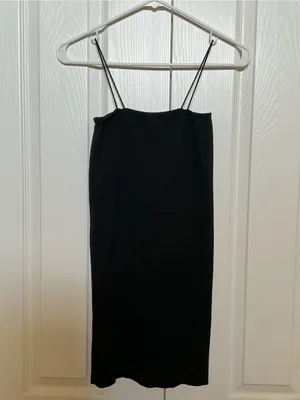 Wild Fable Classic Black Spaghetti Strap Slip Dress thumbnail 3