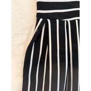 LuLaRoe‎ Amelia Dress Small Black White Striped Short Sleeve Pocket Fit Flare S thumbnail 7
