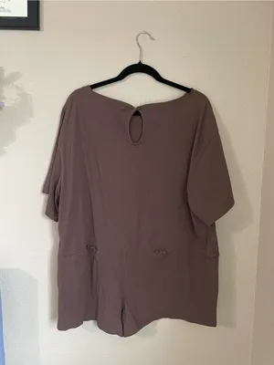 Free People Free Est Monet Romper Size XS Brown Relaxed Oversized T Shirt Boho thumbnail 12